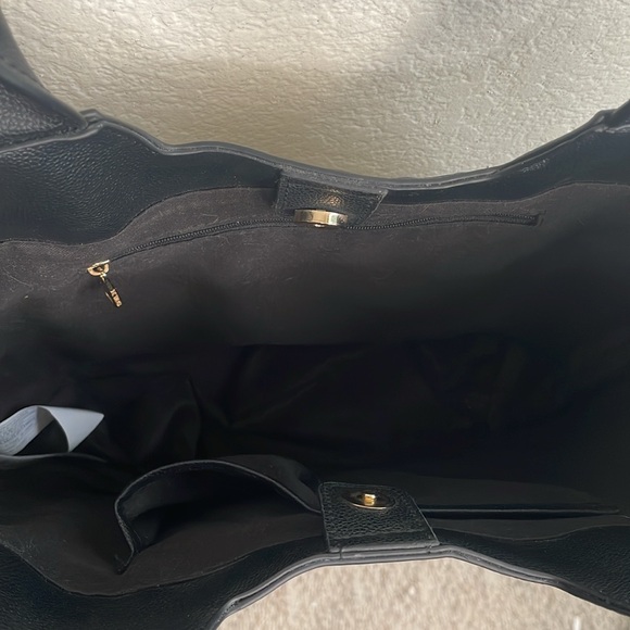 RACHEL ZOE Capri Canvas Tote | Cream & Black - Picture 5 of 9